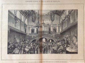 Órgano Aquilino Amezua, Salón Central del Palacio de Bellas Artes de Barcelona. Sección Escultura. La Iustración Ibérica, año XII, núm. 593, página 8, 12/5/1894