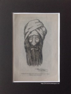 Carassa de sota l´orgue de la Parròquia de Sant Just i Pastor[detalle]. Capmany, A., “Les carasses als orgues d´esglesia”, La Rondalla del Dijous, n.º Vol. I. n15, 1924, p. 247.