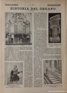 “Historia del órgano”, Alrededor del Mundo, n. 382, 1906, pp. 206