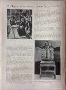 Ezequiel Martín, “El órgano en sus distintas épocas”, La Hormiga de Oro, vol. XLVIII, n. 47, 1931, pp. 752-753.