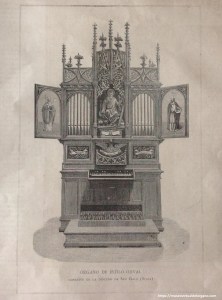 La Hormiga de Oro (ed.), “ÓRGANO DE ESTILO OJIVAL. DONATIVO DE LA DIÓCESIS DE SAN GALO (SUIZA)”, La Exposición Vaticana Ilustrada, n.o 12, 1888, p. 91