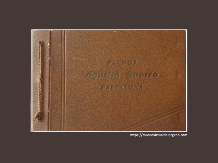 Catálogo de pianos, Agustín Guarro, Barcelona, ca. 1930