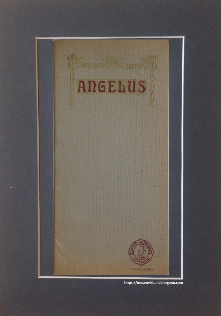 Catálogo Angelus orquesta melodant, Guarro Hermanos, Barcelona, ca. 1903-1910