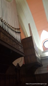 Detalle caja del órgano OESA, Organería Española S.A., iglesia San Antonio de Cuatro Caminos. Madrid. Foto José Luis García Blanco, 2024