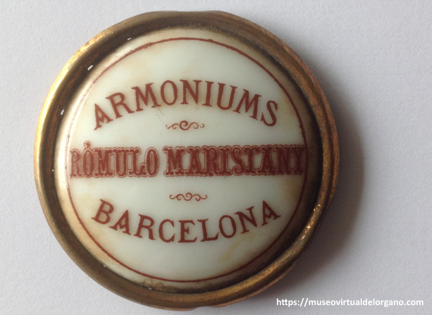 Placa Armoniums Rómulo Maristany, Barcelona, ca. 1895 – 1910