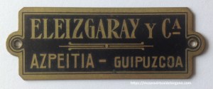 Placa Eleizgaray y Cía., Azpeitia - Guipúzcoa, ca. 1916-1930