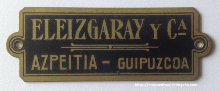 Placa Eleizgaray y Cía., Azpeitia - Guipúzcoa, ca. 1916-1930