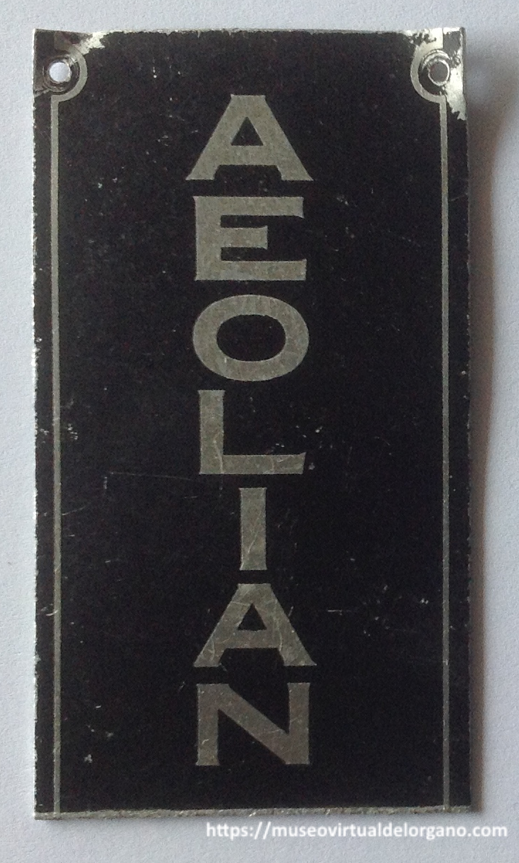 Placa Aeolian, Estados Unidos de América, ca. 1910